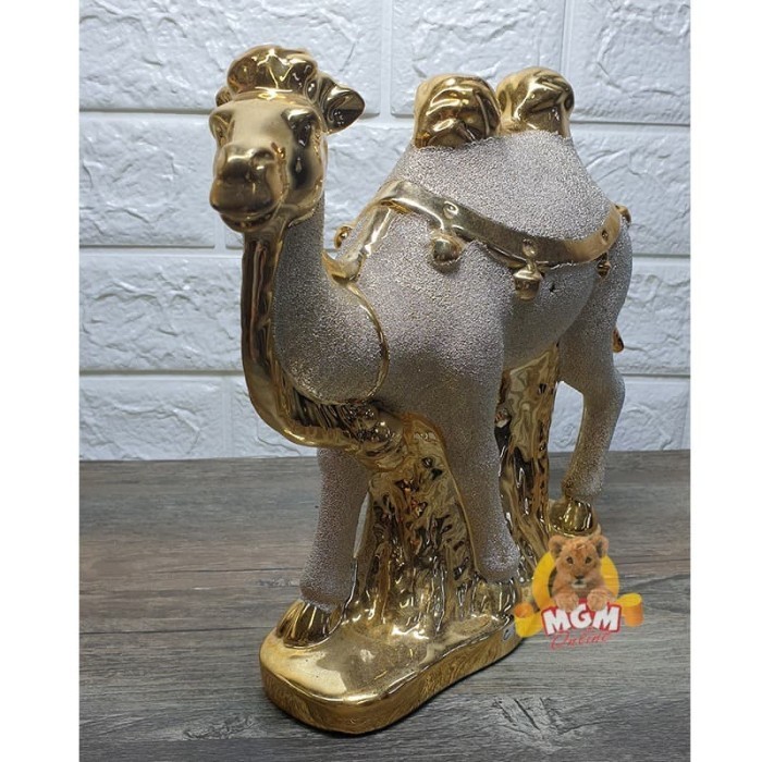 Pajangan Keramik onta Emas Camel Gold PRIMA GOLDEN ONTA