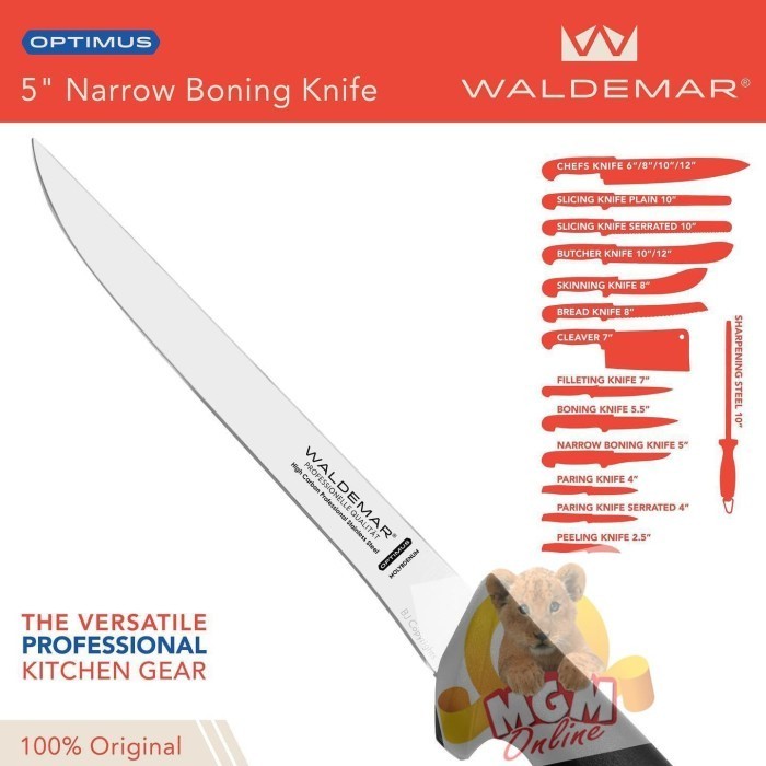 Waldemar narrow boning knife 5" - Pisau tulang 13cm Optimus ORIGINAL