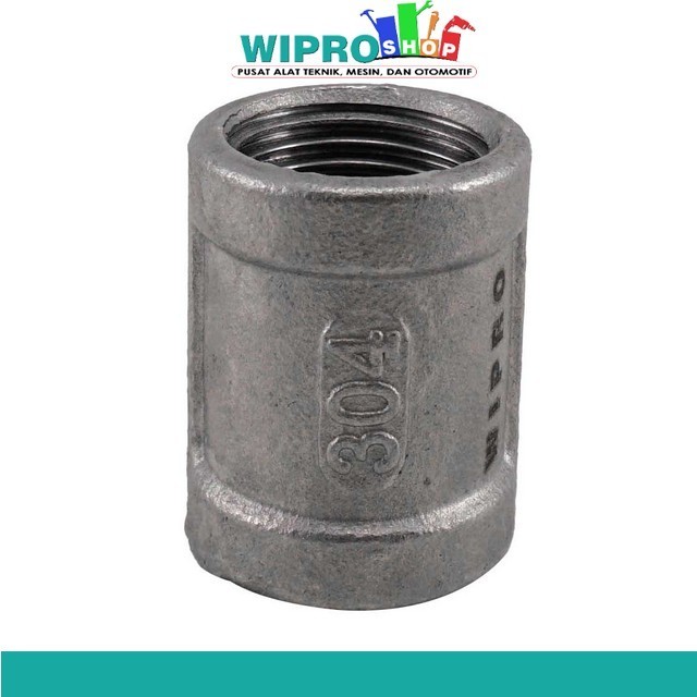 Wipro WN7128 Female Napple Stainless SUS304  F1/8" x F1/8"  F1/8" x F1/4"  F1/4" x F1/4"  F1/4" x F3/8"  F1/4" x F1/2"  F3/8" x F3/8"  F3/8" x F1/2"  F1/2" x F1/2"  F1/2" x F3/4"  F3/4" x F3/4"