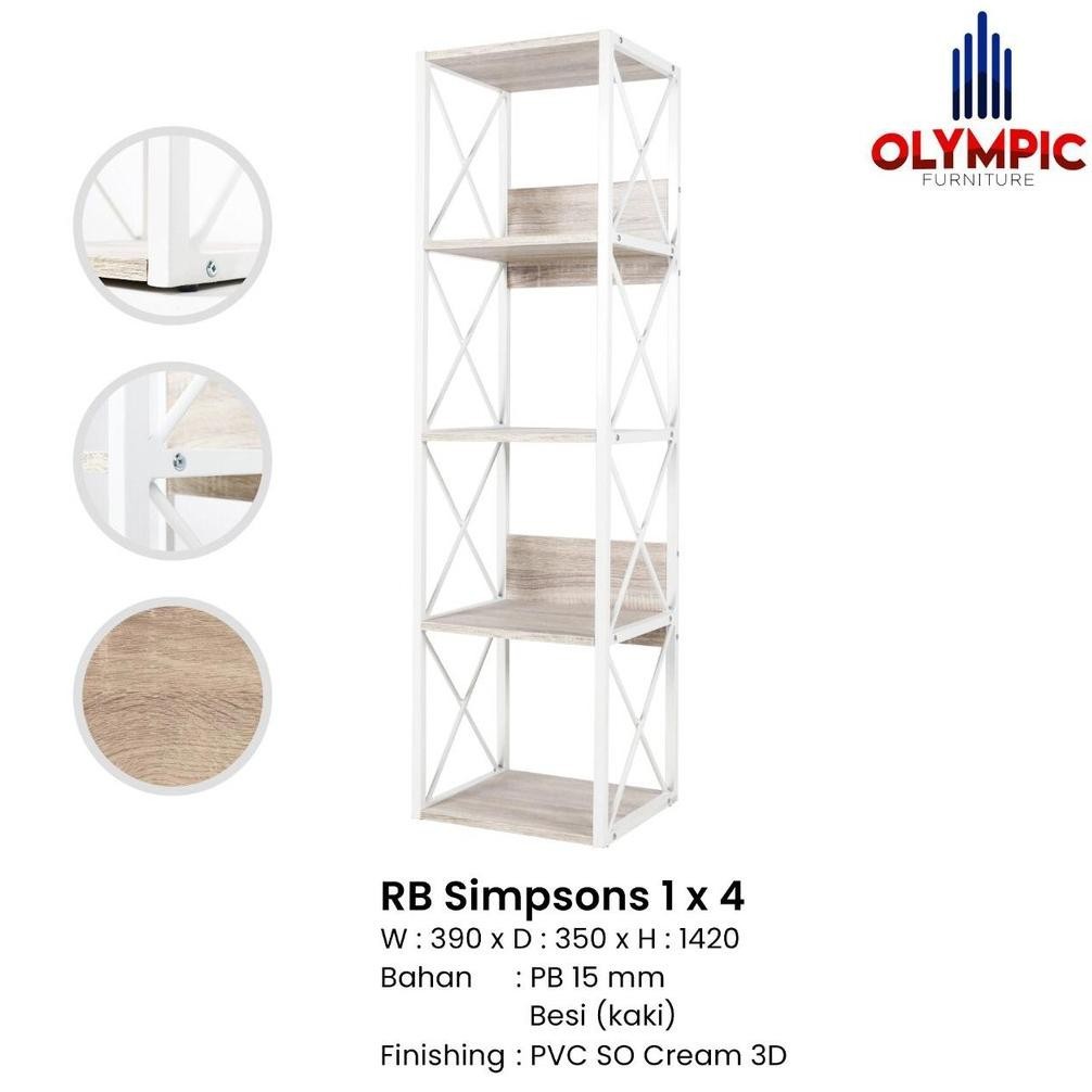 Rak Buku Susun Rangka Besi Serbaguna OLYMPIC