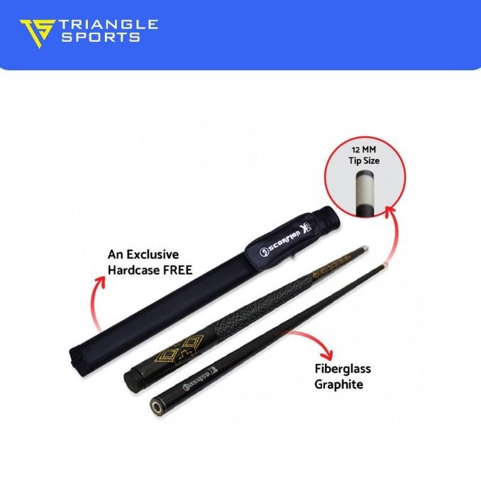 TERMURAH STICK BILLIARD GRAPHITE SCORPION X2 | STICK BILLIARD PREMIUM
