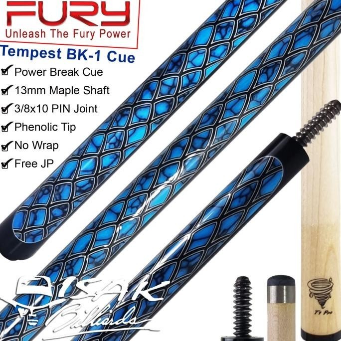 FORSALE FURY TEMPEST BK-1 BREAK CUE - PHENOLIC STICK BILLIARD BOLA BREK FURI BEST QUALITY
