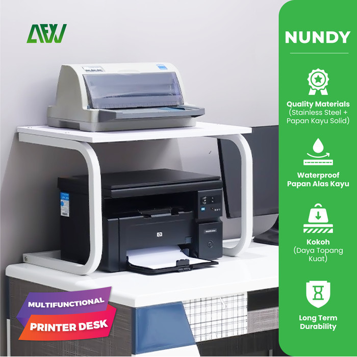 Nundy Printer Desk / Meja Printer Susun Multifungsi - Afw Pr01