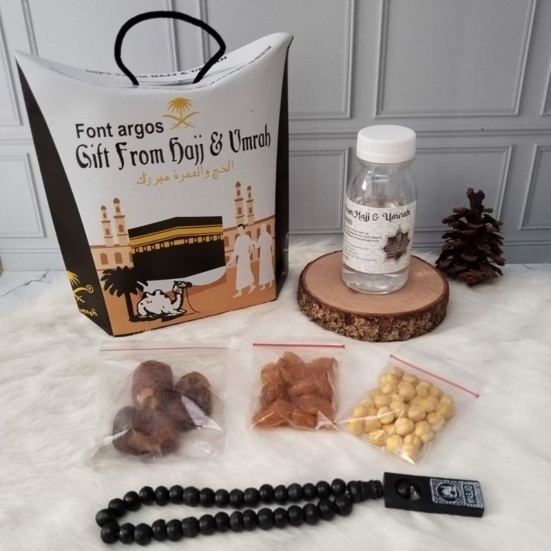 

Paket Oleh-Oleh Haji dan Umroh ( TASBIH KAYU 33 )/paket dus tenteng/tali Murah / Hampers Premium ( PAKET B)