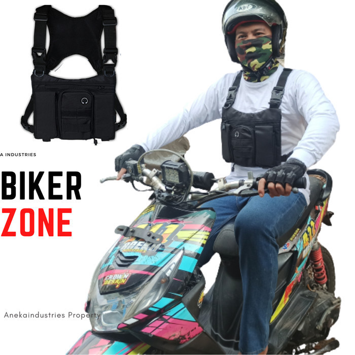 Tas Model Rompi Depan Dada Multifungsi Tas Driver Rider Ojol
