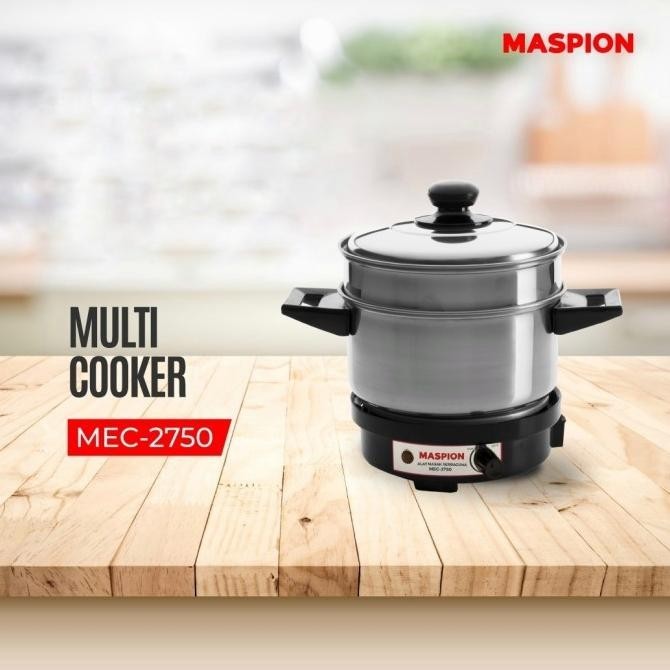 Panci Elektrik Alat Masak Serbaguna Kukus Maspion Mec-2750 Travel