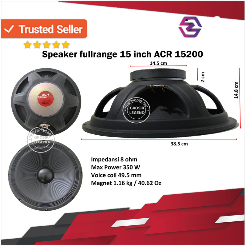 Speaker fullrange 15 inch ACR 15200