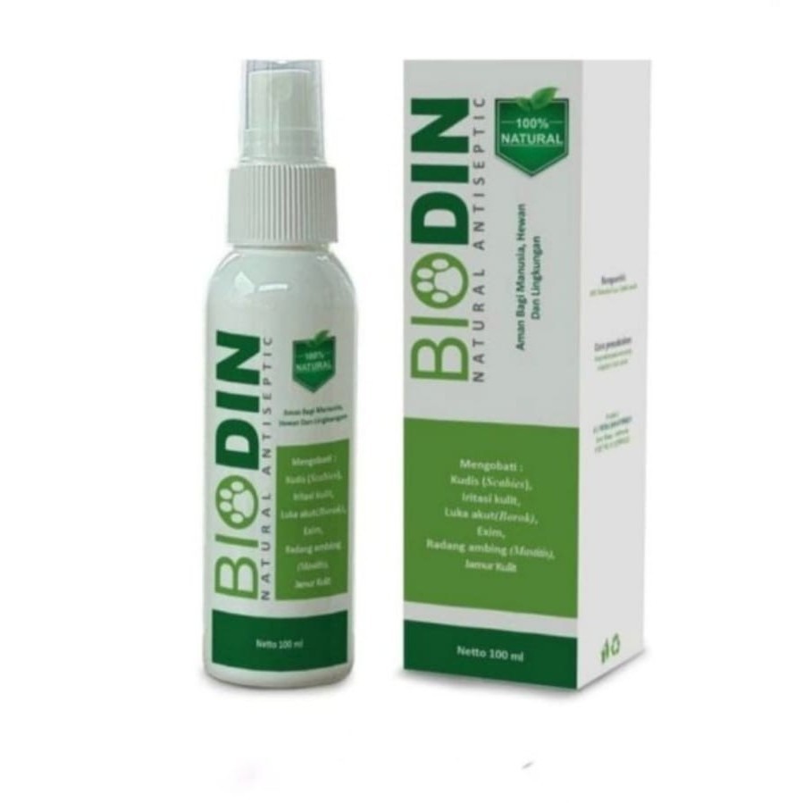 Biodin Spray Obat Jamur Kucing Anjing Obat Scabies Jamur