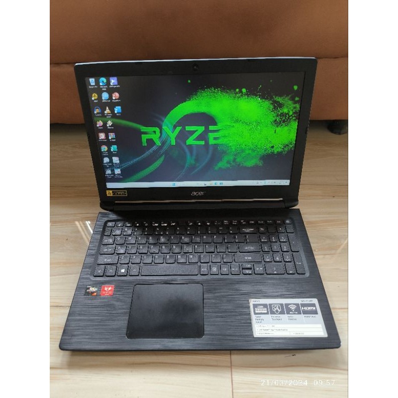 Laptop Acer Aspire 3 A315 Ryzen 7 2700u ram 8/256gb