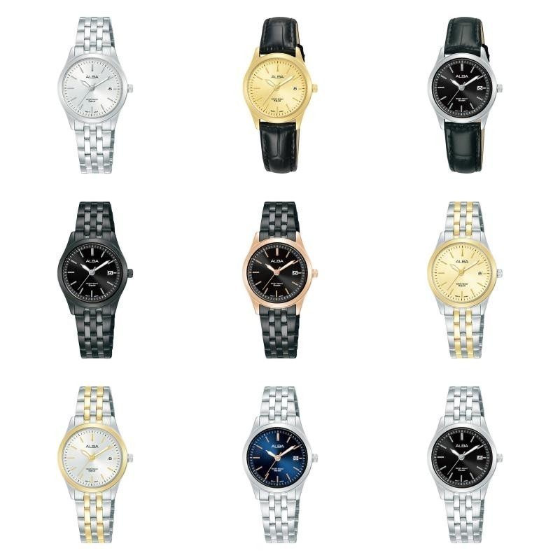 Jam Tangan Alba Wanita AH7C PART I Classic Stainless Leather AH7CE1 AH7CE2 AH7CE8 AH7CF0 AH7CF1 AH7C