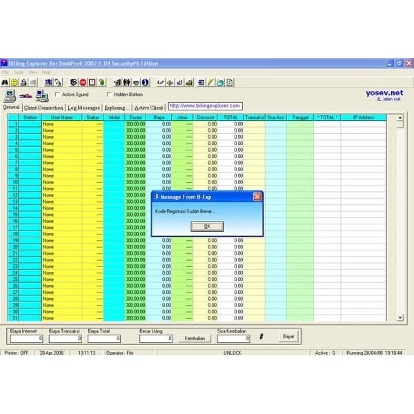 Software Billing Warnet Explorer DeskPro8 Full Solusi Error