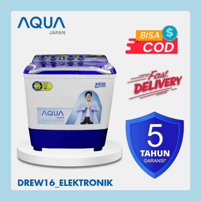 Mesin Cuci Sanyo Aqua 880XT. 8Kg. Hijab Mode