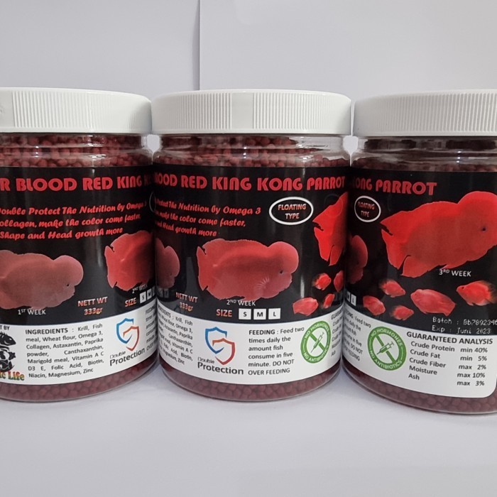 Exotic Life Super Blood Red King Kong Parrot Pakan Parrot &Lohan 333Gr