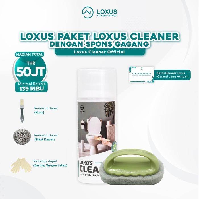 Loxus Paket Loxus Cleaner Dengan Spons Gagang