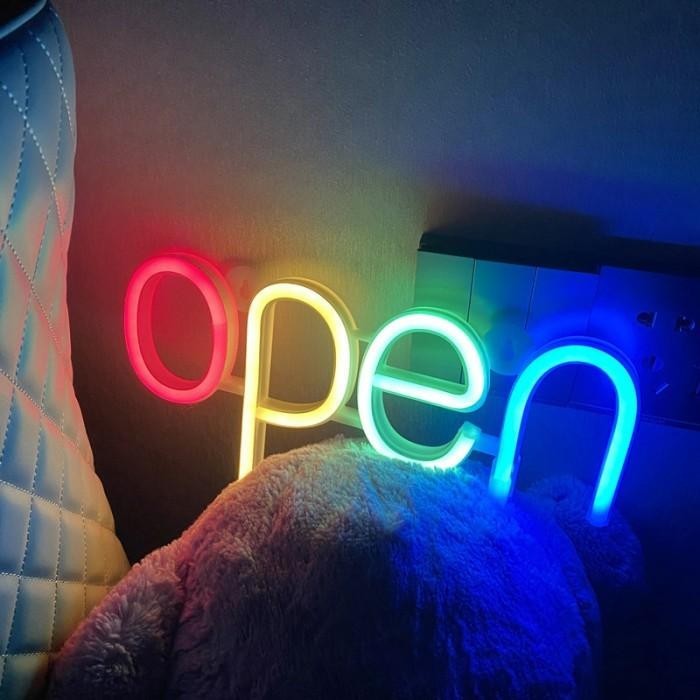Lampu Open Sign Led Open Dekorasi Neon Flex Untuk Barbershop Toko Cafe Berkualitas