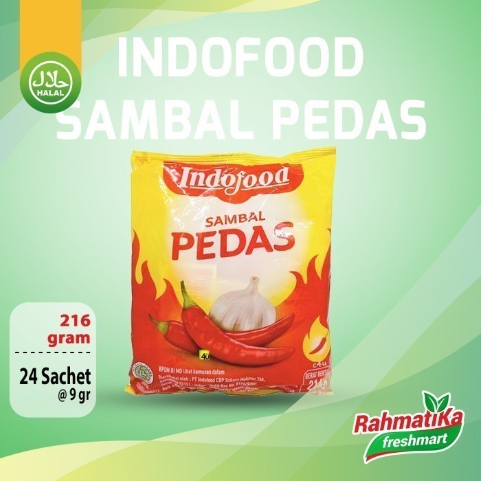 

Indofood Sambal Pedas 216 gr (24 Sachet x 9 gr)