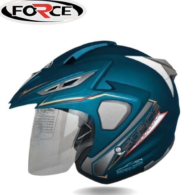 Force Helm Half Face Double Visor Smartlock Teknologi Anti Maling Jualanakis