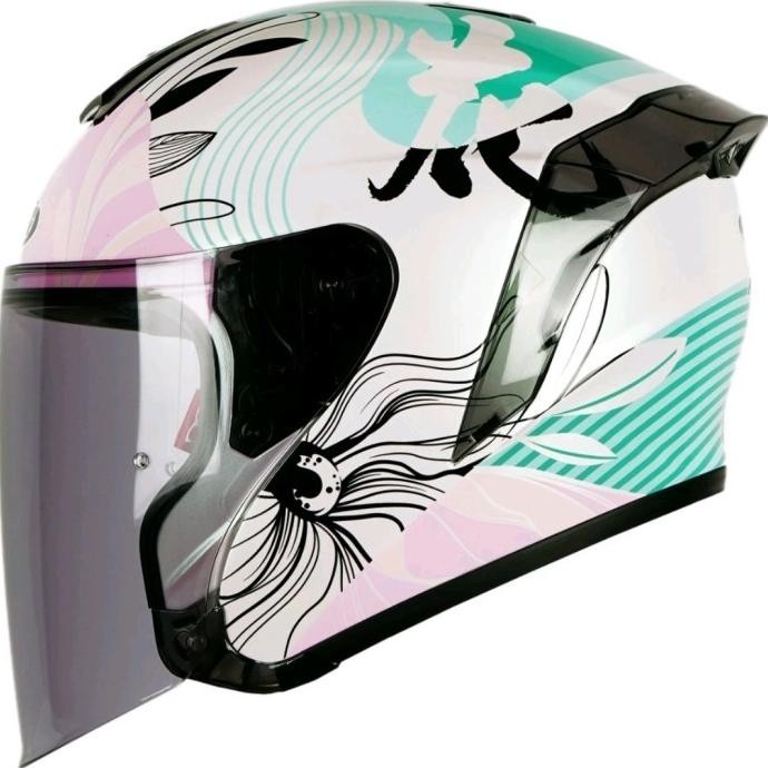 Njs Kairoz V2 Camelia Original | Helm Half Face Njs Kairos Motif Ori  Queretacill