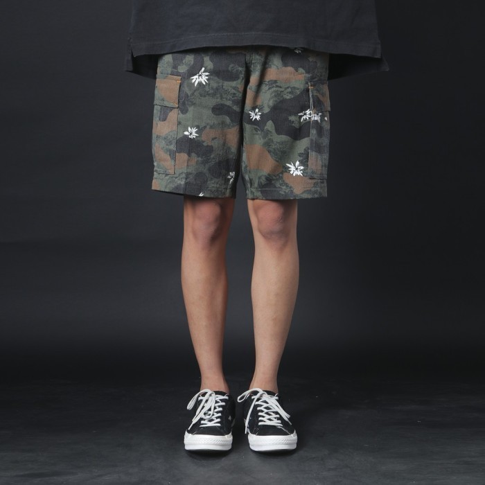 Superego Celana Cargo Short Pants Pria Jeans Reguler Standard Floral