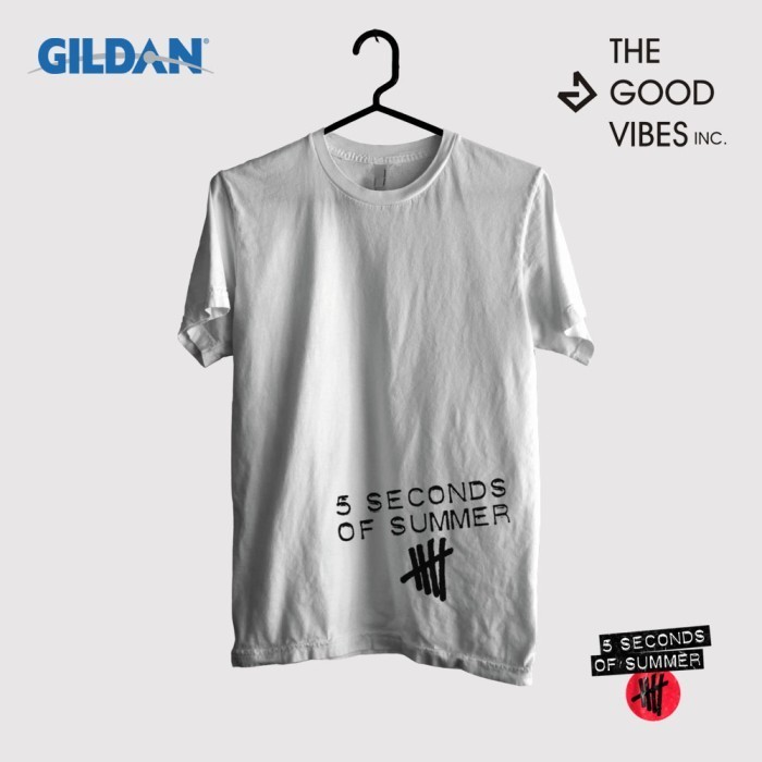 Kaos Band 5 Second Of Summer Original Gildan - Logo Iii