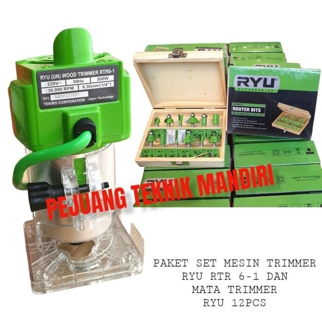 Mesin Trimmer Router Profil Kayu Ryu Rtr 6 - 1 / Trimmer Ryu Rtr 6-1