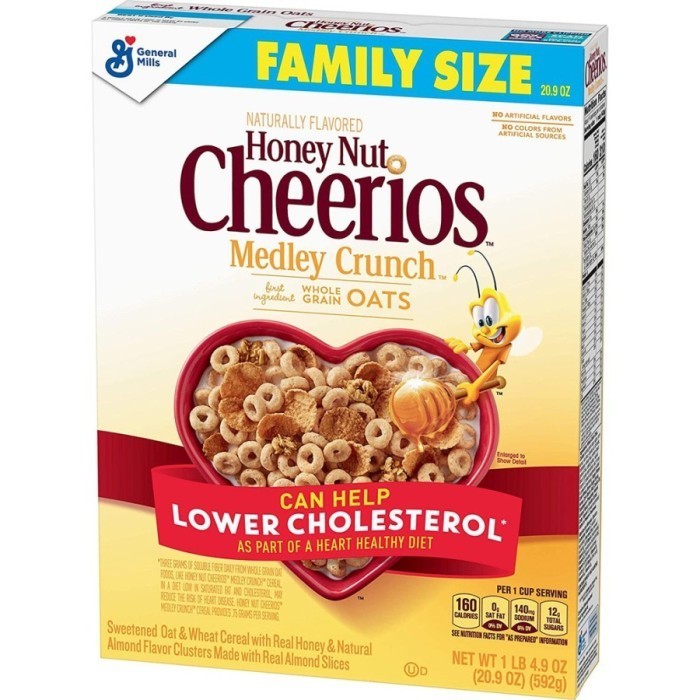 

Orea - Cheerios Honey Nut Medley Crunch 593 Gr (20.9 Oz) - Sereal Sarapan