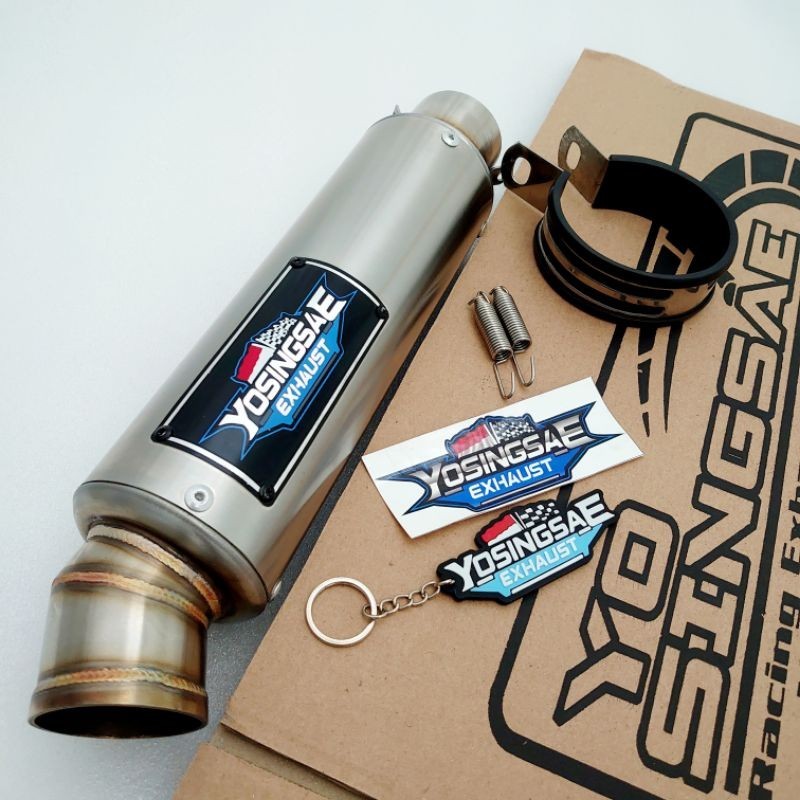 silencer knalpot bulat yosingsae silincer universal/ silencer tabung bulat silincer wrx/ silencer kn