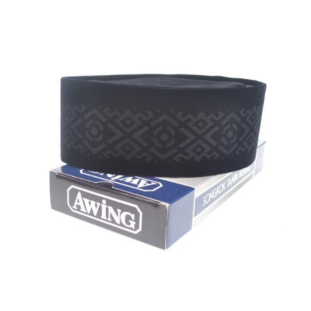 Songkok Hitam Awing Motif Laser Kopiah Awing