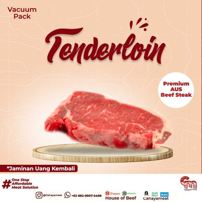 

Ayala - Tenderloin Beef Steak Aus Has Dalam Potongan 500Gr Isi 3