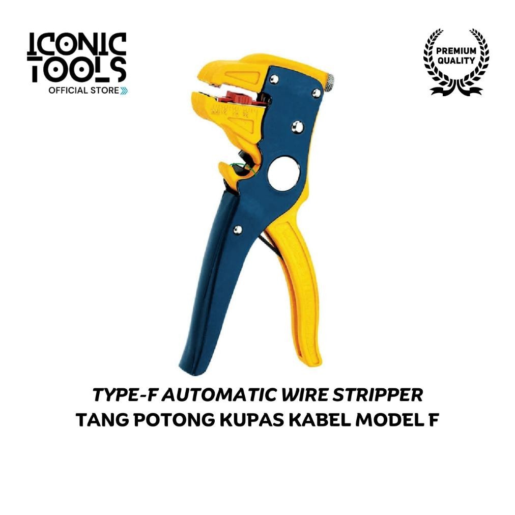 Tang Potong Kupas Serat Kabel Listrik Model F Otomatis / Tang F Crimping / Tang Burung / Pengupas Ka