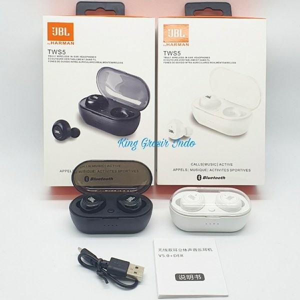 Headset Bluetooth Jbl Tws 5 Wireless Earphone Jbl Tws 5