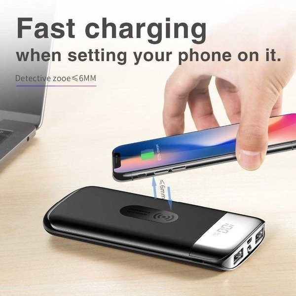 Power Bank Qi Wireless Fast Charging 2 Port 30000Mah-H-Y01A