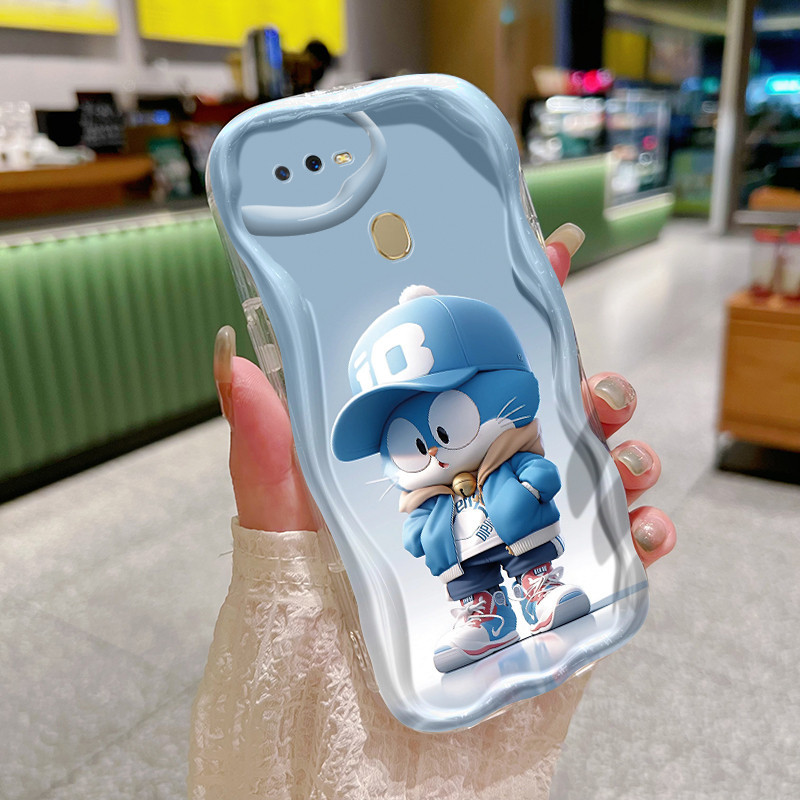 Casing Hp OPPO A7 A5s A12 A12s A11K Case sarung HP kartun Casing Doraemon silikon Kesing Anti drop l