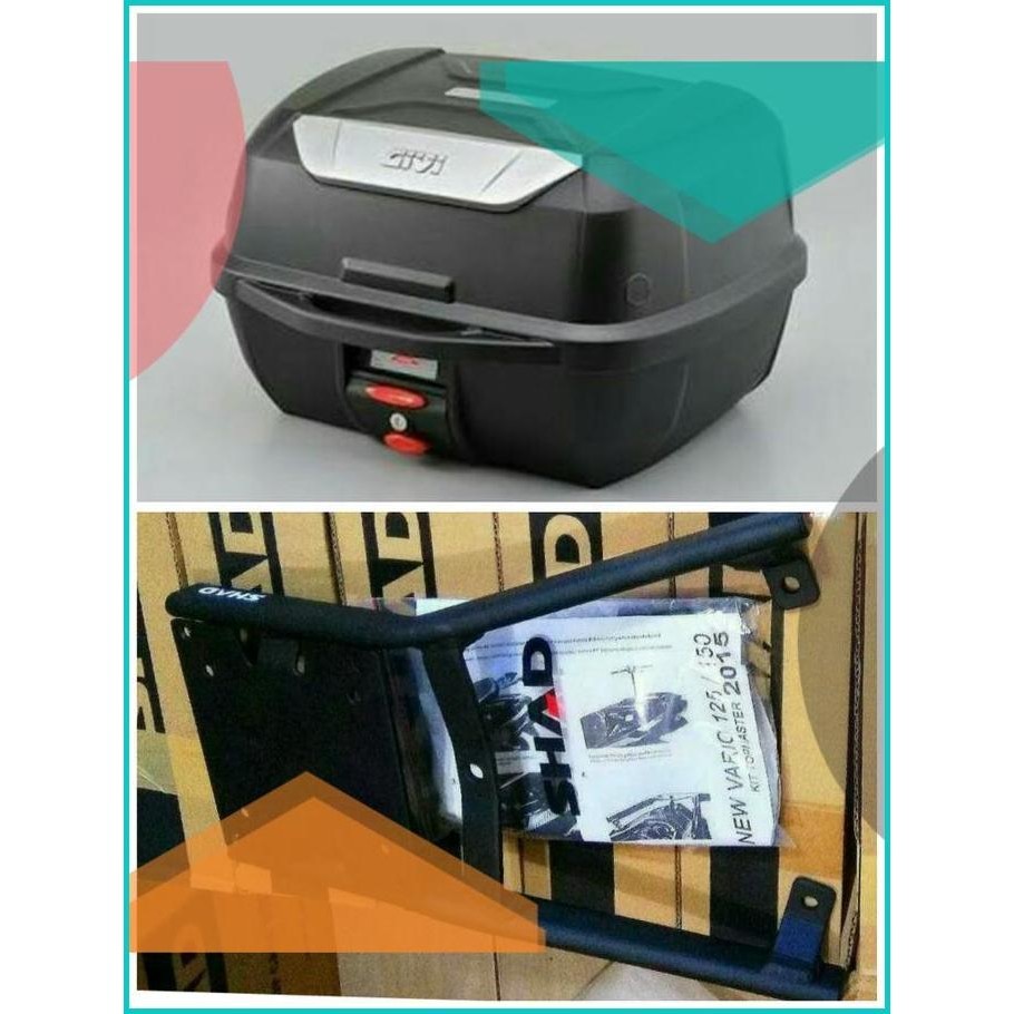 PAKETAN BOX GIVI E43 / PER BREKET BOX SHAD UNTUK MOTOR VARIO 125 /150