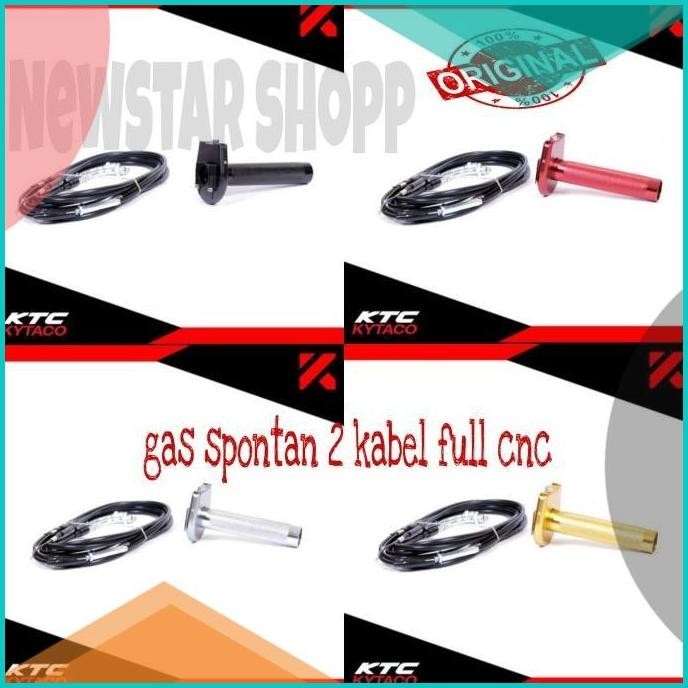 gas spontan ktc cnc 2 kabel nmax aerox ninja R25 cbr gsx R15 universal