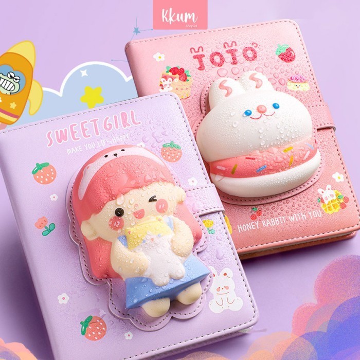 

Buku Squishy Book Daily Notebook/ Agenda Buku Catatan Cute Diary