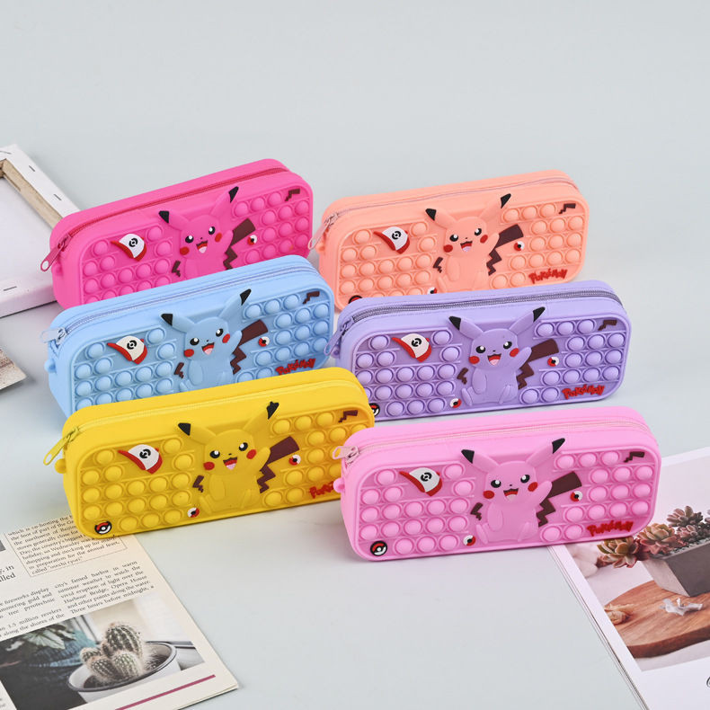 

Keren Pikachu Tas Silikon Kartun Tempat Pensil Lembut Tas Pelajar Kotak Alat Tulis Lucu