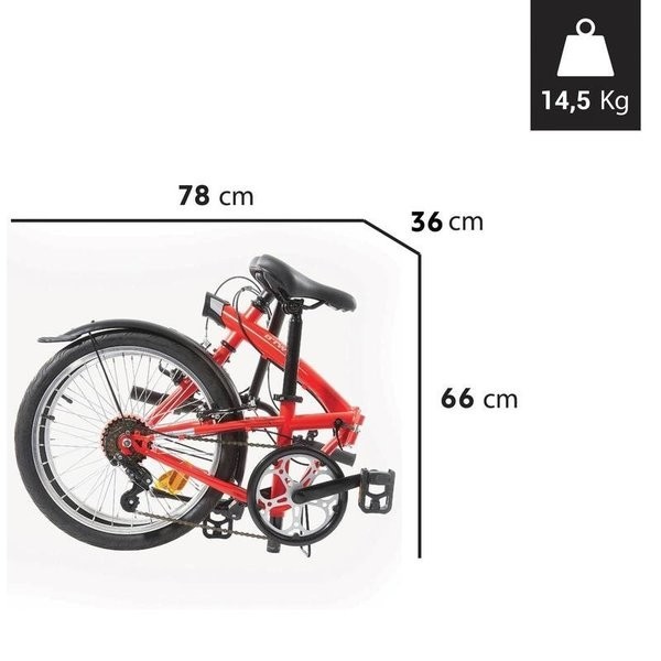 Btwin Limited Edition Tilt 120 20 Inch Folding Bike - Red