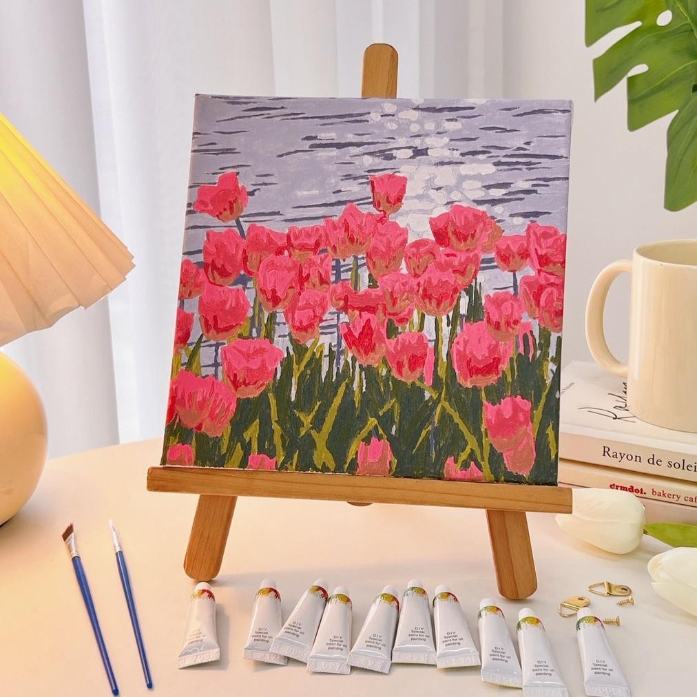 

Im31 [HARU] Paint by Number Kit Canvas DIY Floral Scenery Kanvas Lukis Set Menggambar Melukis Terlaris