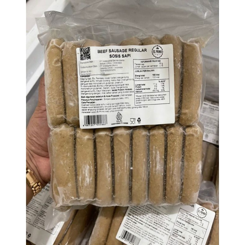 

Sosis Sapi El Primo Reguler 1 Kg -BEST SELLER-