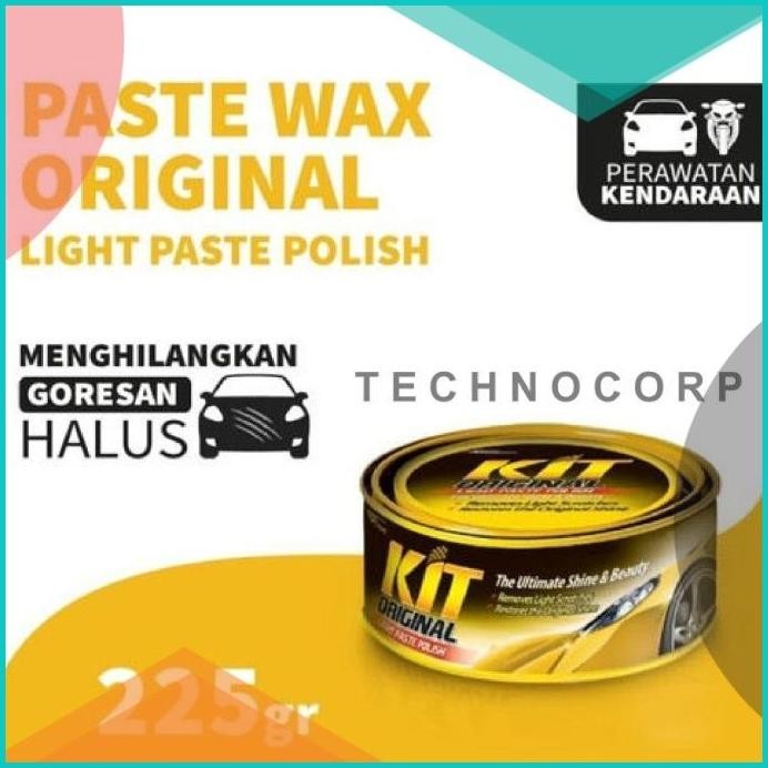 KIT MOTOR WAX ORIGINAL PASTE 225 GRAM /KUNING KALENG POLES KILAT MOBIL