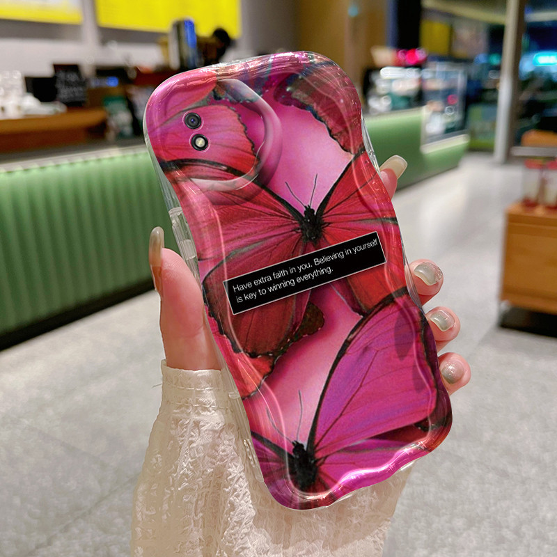 Casing Hp Xiaomi Redmi 9A 9i 9C NFC Redmi A1 A2 POCO C31 Case pelindung HP pola kupu-kupu Kesing tek