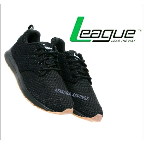 EDISI MUDIK - League Original Vault Zero Tartan Sepatu Lari Pria - Hitam-Putih-Gum Rubber