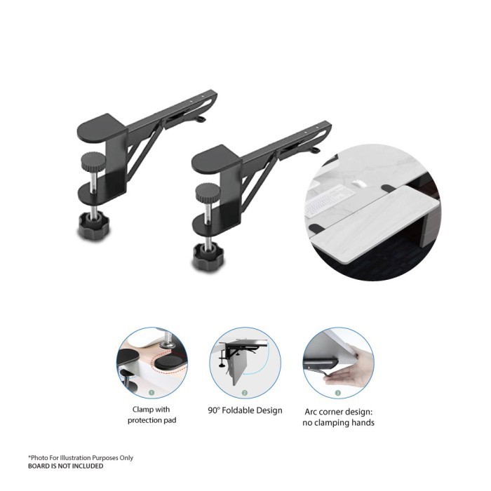 Desk Extension Board Ekstension Meja Bisa Lipat Oximus Ev100