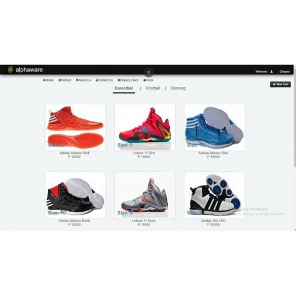 template website toko online sepatu