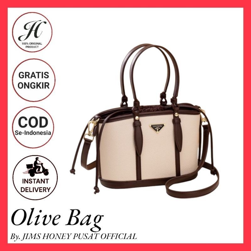 Tas Selempang Serut Jimshoney Jh Olive Bag Bucket Jims Honey - Tas Wanita Slingbag Fashion Murah