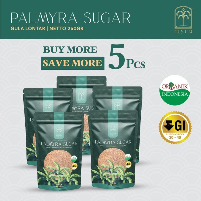 

Myra Palmyra Palm Sugar 250Gr - Myra Gula Lontar 250Gr X 5Pcs @1250Gr