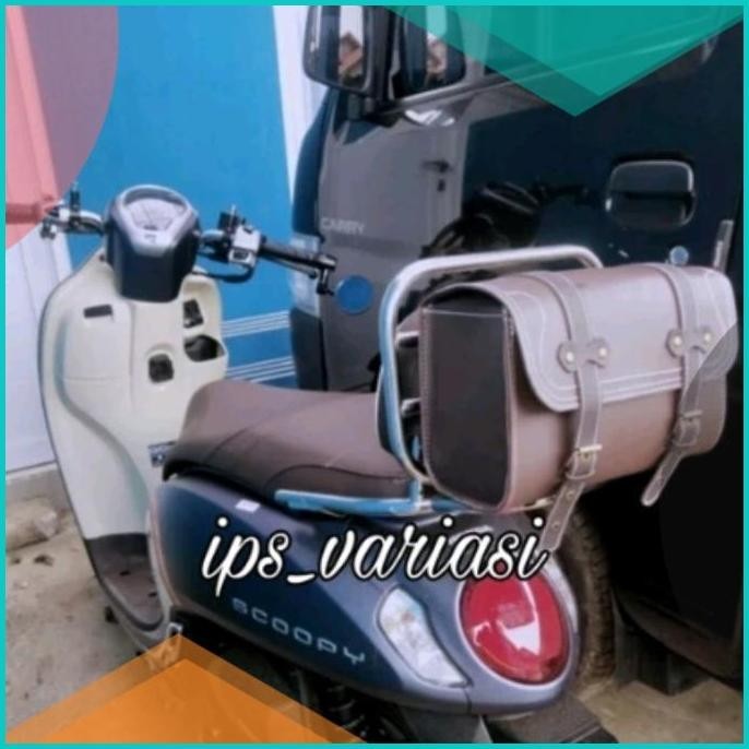 Aksesoris scoopy 2021. Sandaran New scopy plus tas 19F3B2024 sparepart