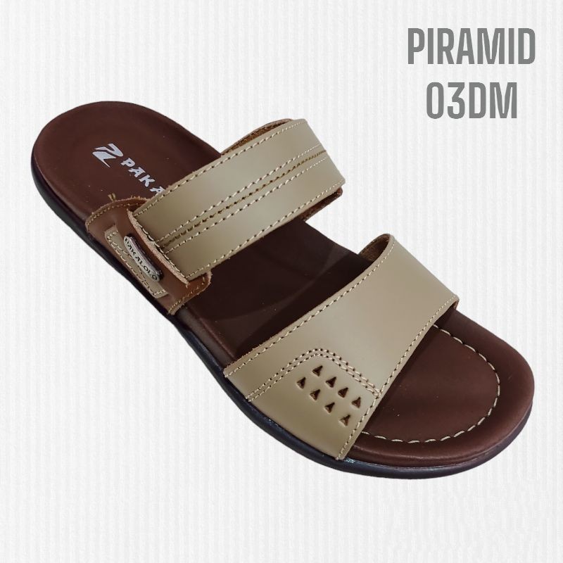 PAKALOLO PIRAMID 03 KREAM ORIGINAL / Sandal Slide Pria Ukuran 39-44 Kulit Asli New/Arrival