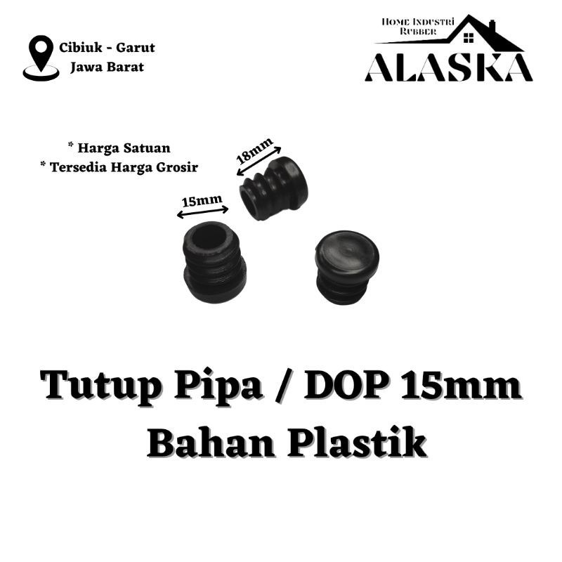 Alas Kaki / Tutup Pipa / DOP Diameter 15mm Kaki Meja Kursi Rak Besi Bulat